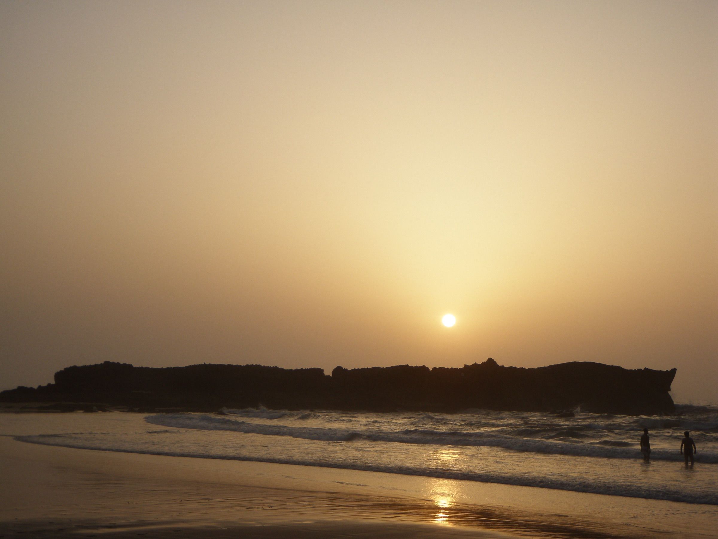 The sun setting over the Atlantic in Oualidia